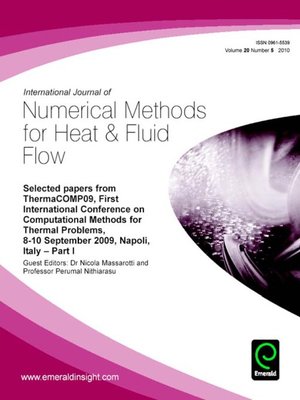 cover image of International Journal of Numerical Methods for Heat & Fluid Flow, Volume 20, Issue 5